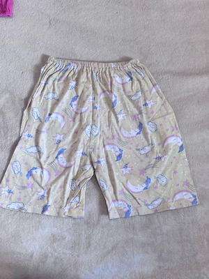 Girls pyjama pants used, colorful yellow, size about 5-6