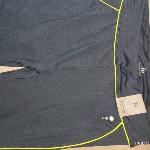 TU sportswear tracksuit new, size M, black with light green stripes