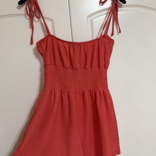 Bershka mini shorts playsuit coral watermelon like new