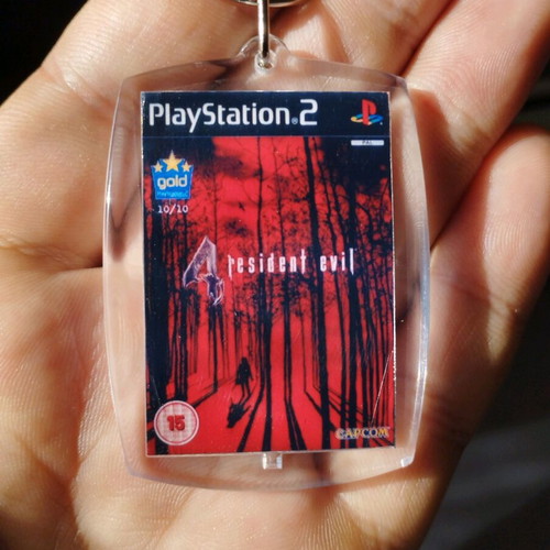 Resident Evil 4 PS2 acrylic keychain new