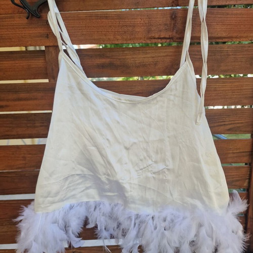 Women's blouse refurbished, white, size S