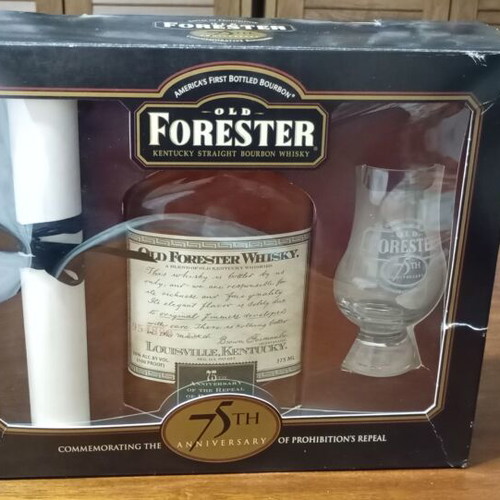 Old Forester 75th Anniversary Bourbon Gift Set new