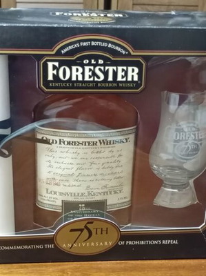 Old Forester 75th Anniversary Bourbon Gift Set new