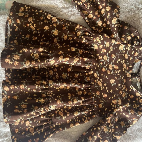 Autumn dress for girl with fourrure, like new, 4 years old