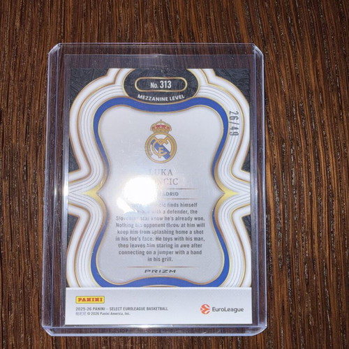 Luka Doncic White Card limited to 49, like new