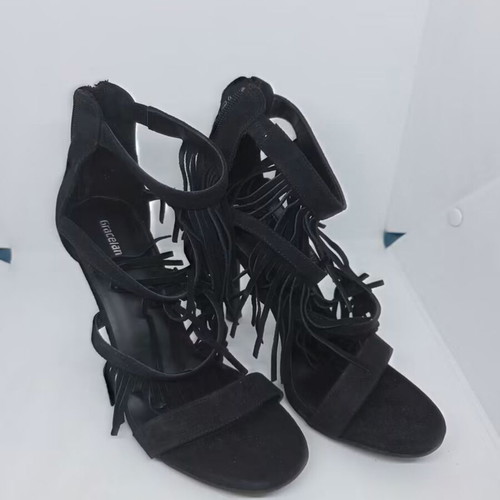 Black high heel sandals size 38