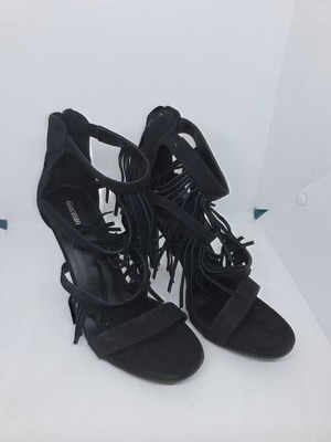 Black high heel sandals size 38