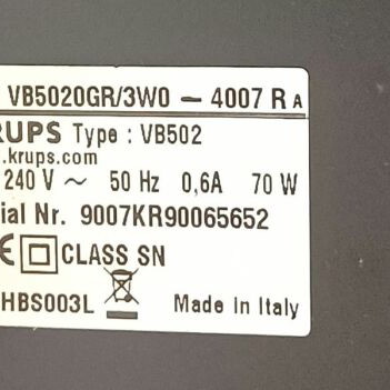 KRUPS Beertender model VB5020GR like new