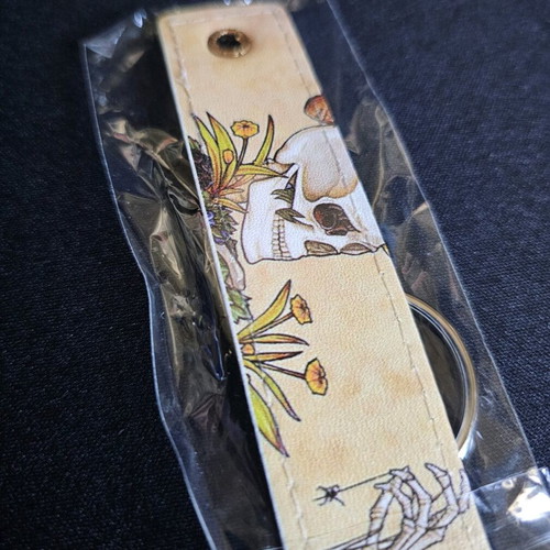 Skeleton keychain new, leather