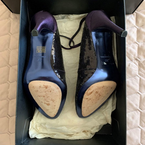Karren Millen purple pumps new with ankle strap size 37