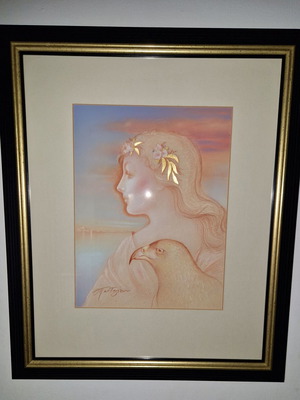 Pantaleon painting like new, Girl with Eagle