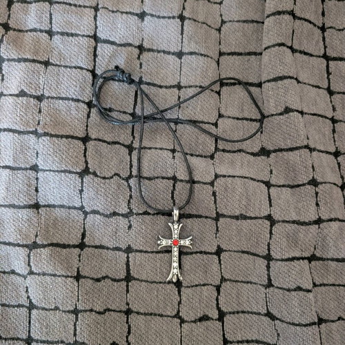Two-Sided Stainless Steel Cross New Gothic Pendant