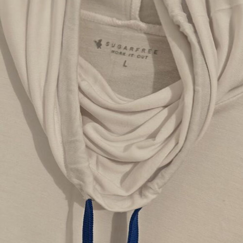 Sugarfree White Long-Sleeve Blouse Size Large Like New