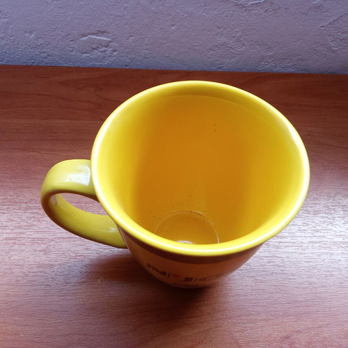 N'JOY FAGE chocolate milk collectible mug used from 1990s