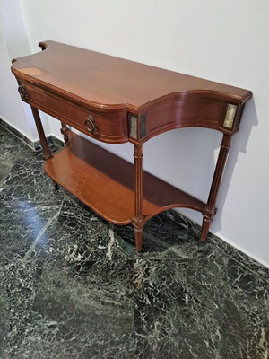 Vintage wooden entry console with drawer used