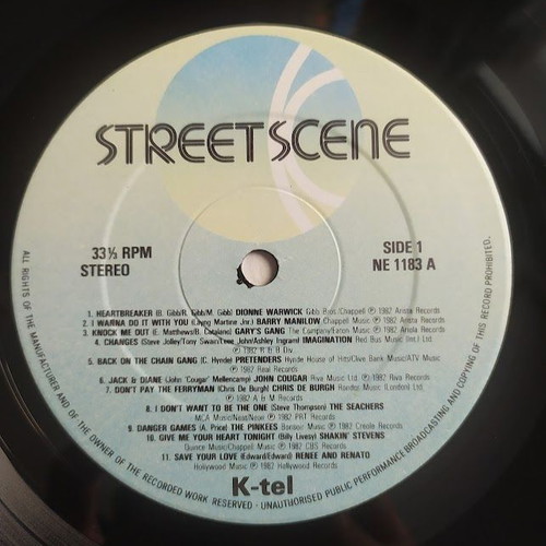 Street Scene LP vinyl like new, pop, 33 rpm, 1982