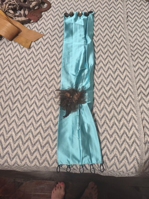 Handmade belt like new, green