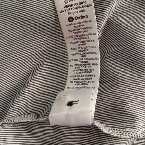 Marks and Spencer women's striped shirt size 14 like new, black and white