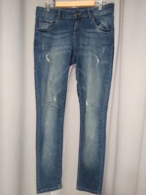 Esmara jeans like new with frayed details, size L 40 12, blue
