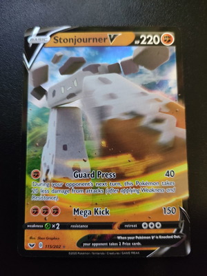 Pokemon Stonjourner V 115/202 από τη συλλογή Sword and Shield 2020 καινούργιο