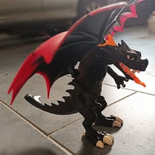 Playmobil Dragon used with light-up flames