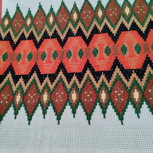 Hand-embroidered vintage pillowcase new, 45x39 cm
