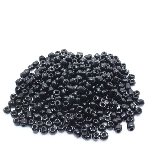 Seed glass beads 3mm new, assorted colors, pack ~580 pcs