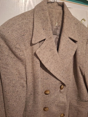Double-Breasted Jacket Size 40 Like New, Beige