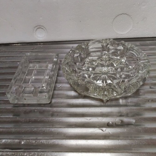Crystal ashtrays like new, set of 2 pieces