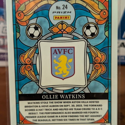 Panini Select Premier League 2023-24 Ollie Watkins Stained Glass card like new