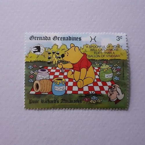 Walt Disney Poor Richard's Almanacks Stamp Set 8 Mint