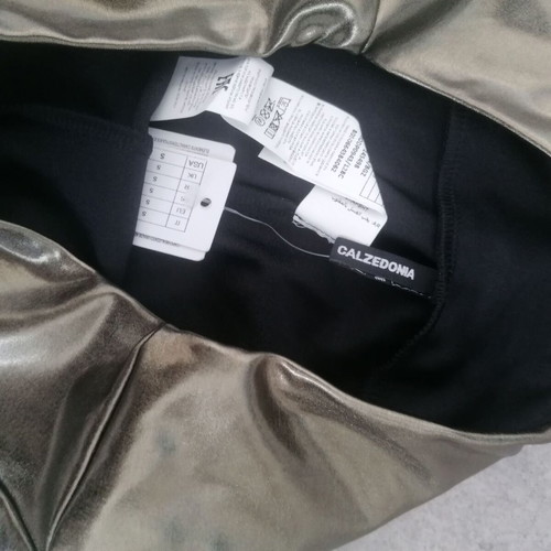 Calzedonia gold leggings new, size small, metallic leather look