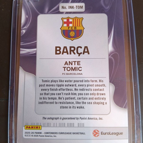 Ante Tomic Ink Autograph Orange Parallel basketball card like new