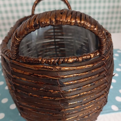 Wooden basket with handles like new