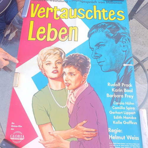 Vertauschtes Leben Movie Poster used, authentic 1961 lithograph