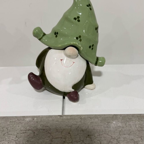 Ceramic gnome used, beautiful decoration for home and garden
