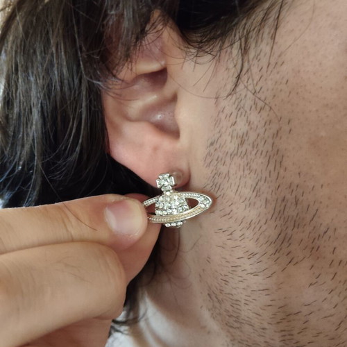 Vivienne Westwood Vintage Y2K Silver Saturn Earrings