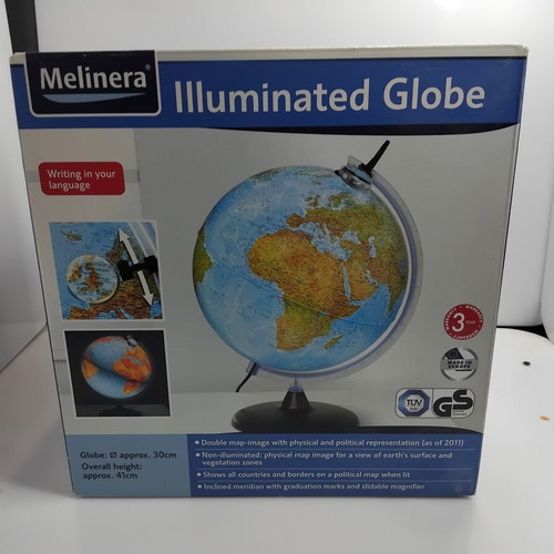 Illuminated globe 30 cm diameter