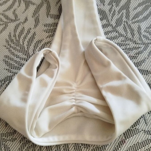 Brazilian monokini Calzedonia white size S like new with back ruching