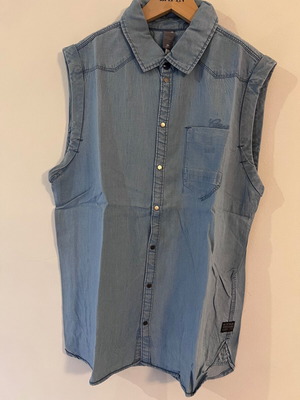 G-Star Raw sleeveless shirt like new, blue, size M