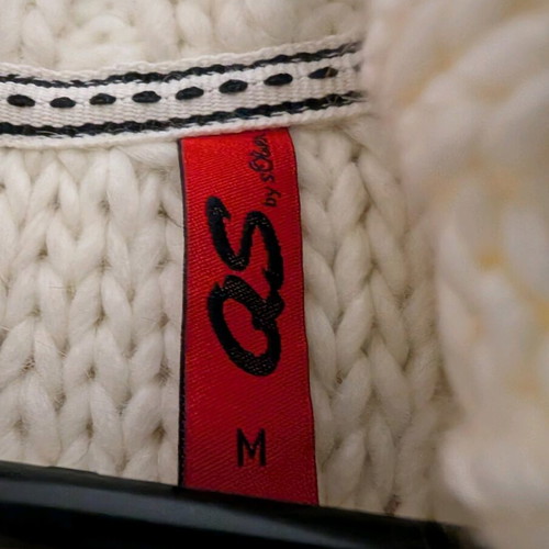 White knitted cardigan vest s.Oliver size M like new