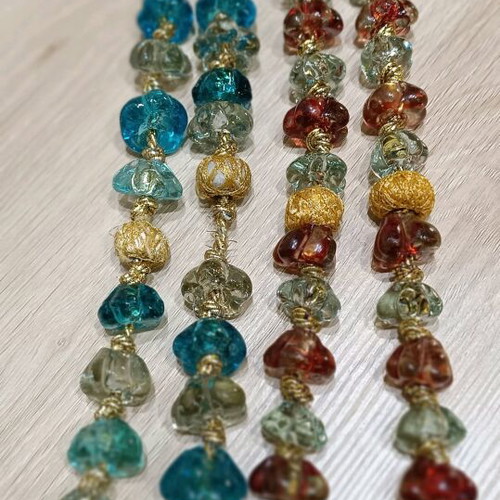 Set of two glass worry beads used