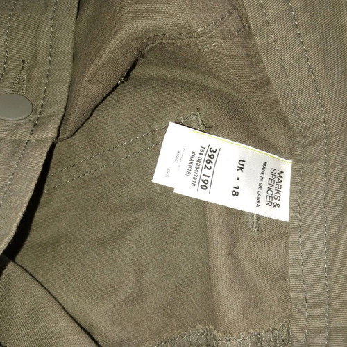 Cotton skirt used Marks & Spencer khaki, size 18
