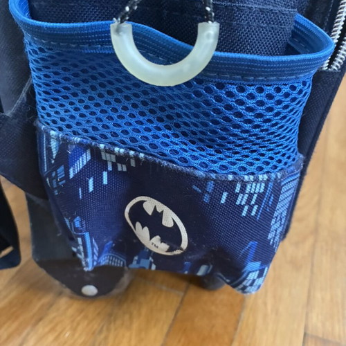 Batman kindergarten trolley bag with glow-in-the-dark details