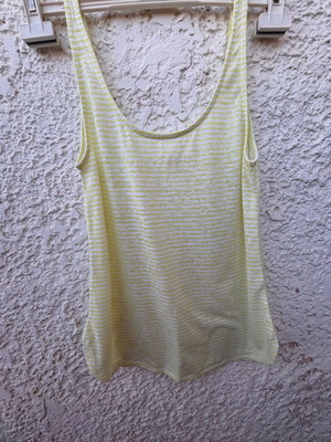 Women's sleeveless blouse used, summer style, size small, yellow