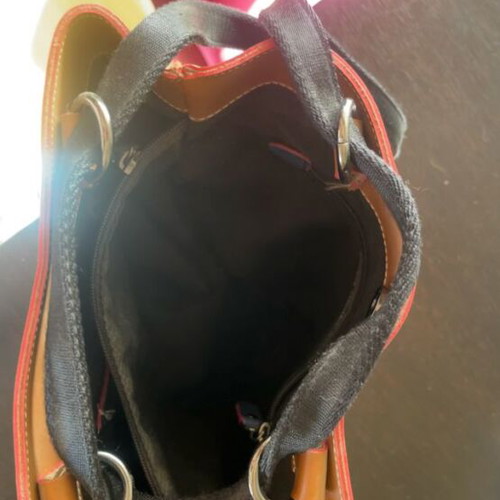 Frnc shoulder bag like new, large capacity, tan color