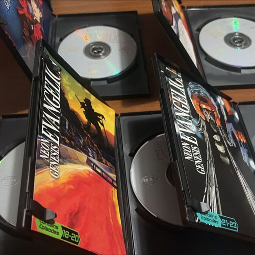 Neon Genesis Evangelion DVD singles set like new, 5 volumes