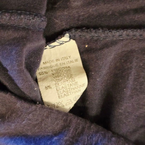 Elastic pants made in Italy used, black and blue, size Medium