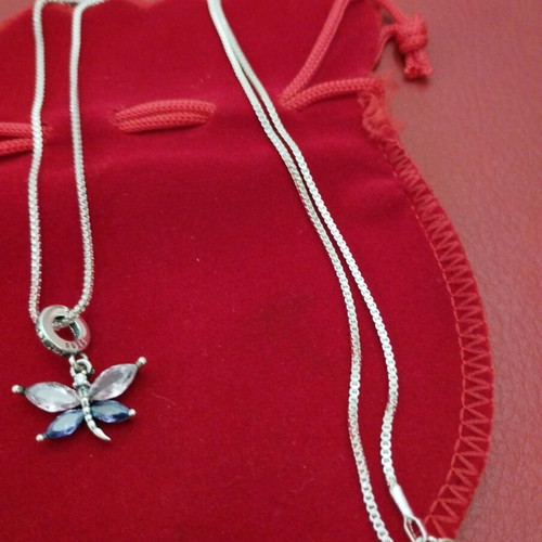 Silver 925 chain with pendant jewelry, new, length about 65 cm