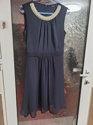 Orsay dark blue dress like new with pearls, formal for young girl